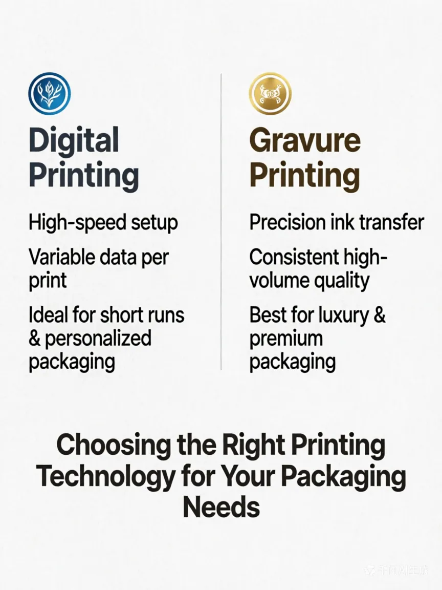Digital Printing vs. Gravure Printing Kang Tengen kanggo Brand Panjenengan
